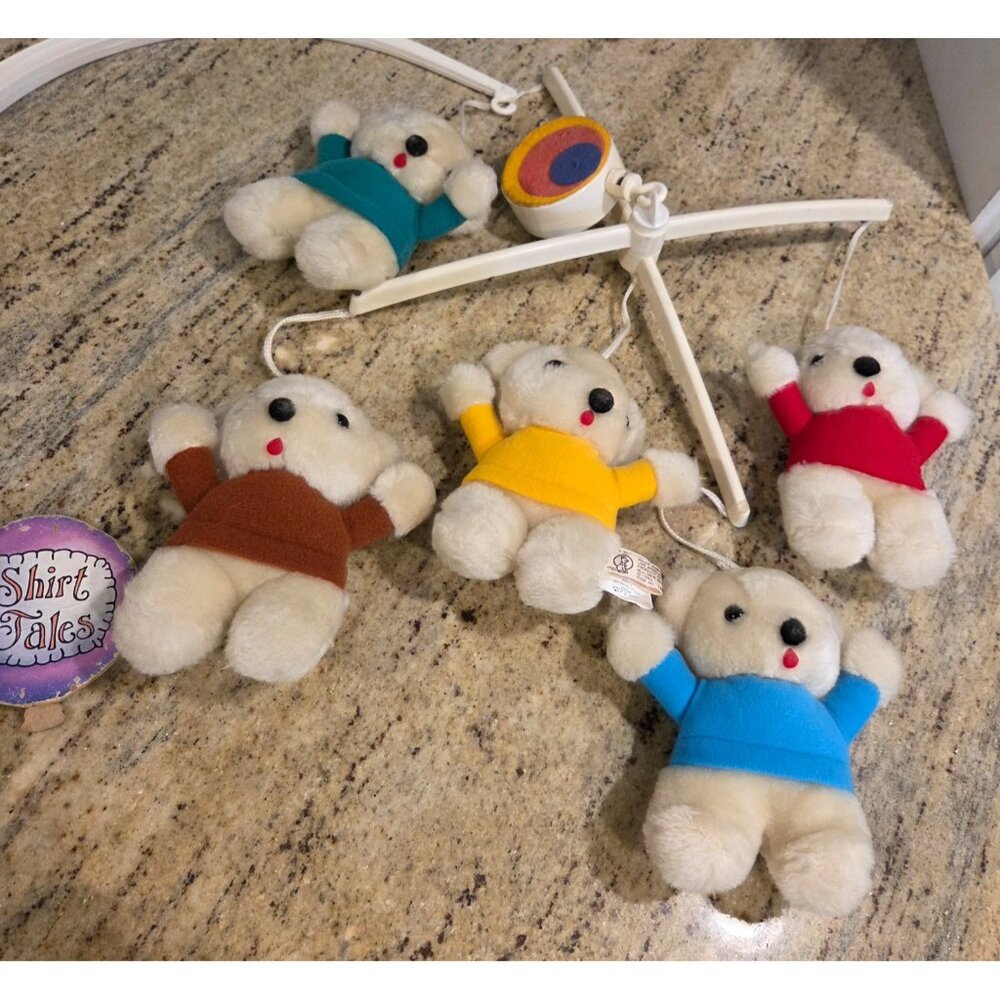 Jolly Jumper Vintage Hanging Teddy Bear Rainbow Mobile 80's Retr Kids Baby Room - Picture 2 of 11